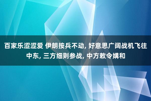 百家乐涩涩爱 伊朗按兵不动, 好意思广阔战机飞往中东, 三方细则参战, 中方敕令媾和